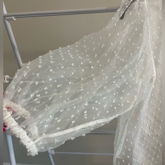 Sheer white button down blouse from ZARA - Picture 5 of 5